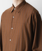 画像をギャラリービューアに読み込む, KANEMASA PHIL. カネマサフィルの46G STRIPE MODEST SHIRTのBROWN BLUE 公式通販サイトsession福岡セレクトショップ
