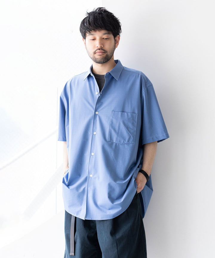 KANEMASA(カネマサ)の23SSコレクションのROYAL OX DRESS JERSEY SHORT SLEEVE SHIRTのULTRA MARINE