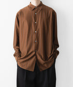 画像をギャラリービューアに読み込む, KANEMASA PHIL. カネマサフィルの46G STRIPE MODEST SHIRTのBROWN BLUE 公式通販サイトsession福岡セレクトショップ
