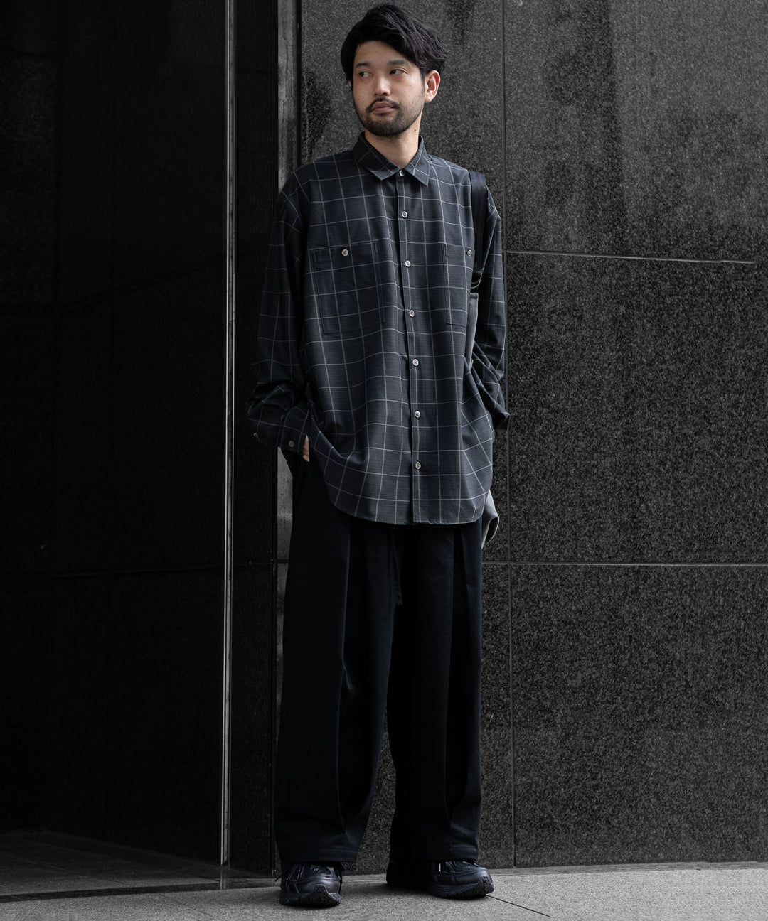 【KANEMASA PHIL.】カネマサのジャージーチャックシャツ FLANNEL CHECK JERSEY SHIRT - WP CHA 公式通販session福岡セレクトショップ