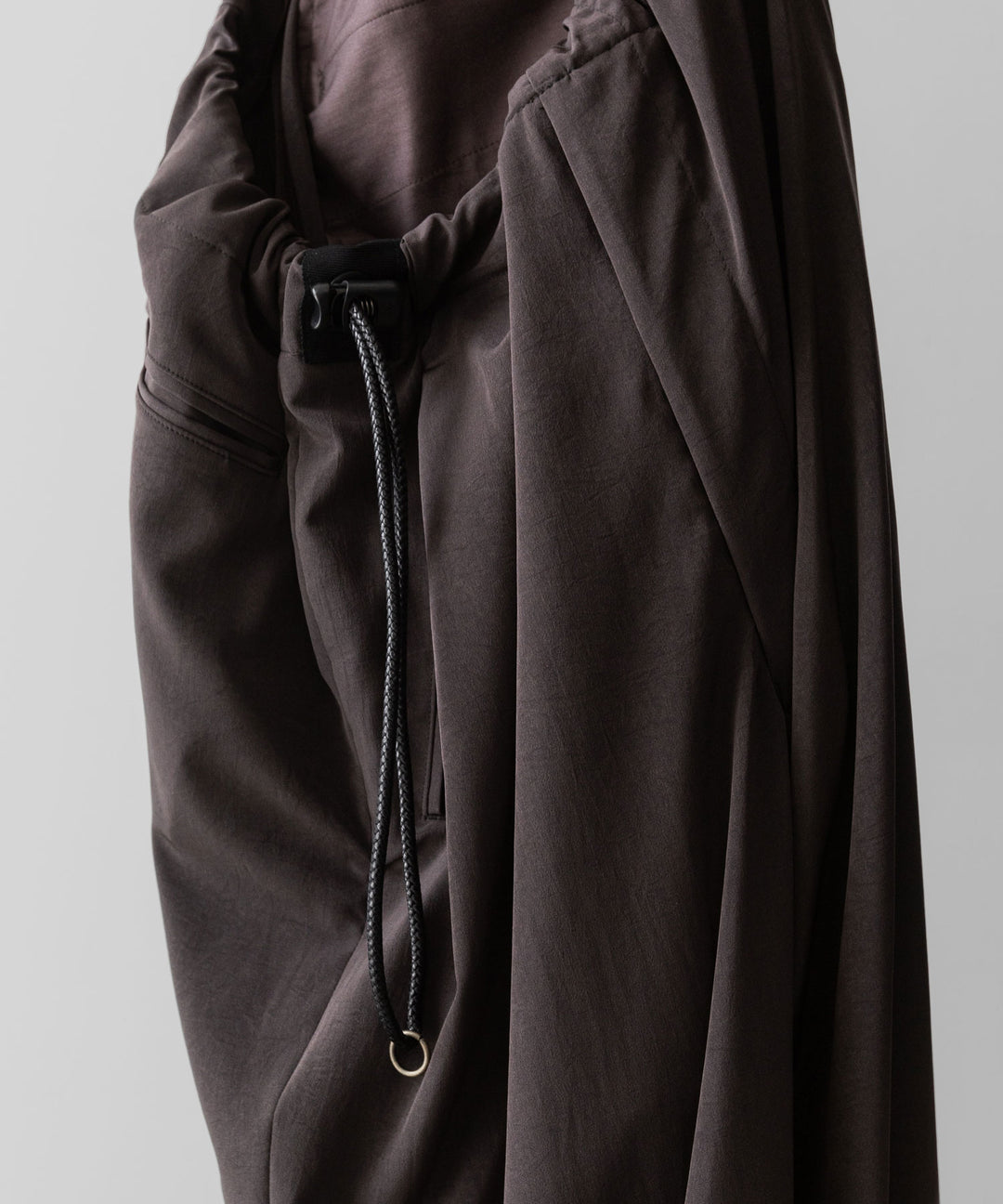 【ANTHEM A】POWDERY VISCOSE NO-BRAINER PANTS - BROWN