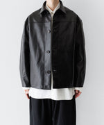 画像をギャラリービューアに読み込む, INTÉRIM - インテリムの FULL VEGETABLE TANNED GOAT LEATHER HYPER BIG CAR COATのBLACK公式通販サイトsession福岡セレクトショップ
