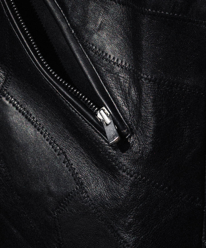 ANTHEM A アンセムエーのCOW LEATHER UNEVEN JACKETのBLACK 公式通販サイトsession福岡セレクトショップ
