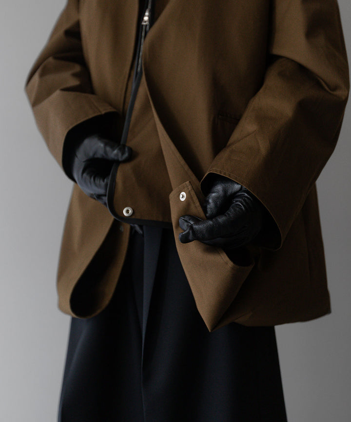 stein(シュタイン)の24SSコレクションCOTTON TWILL LAYERED JACKETの CAMEL