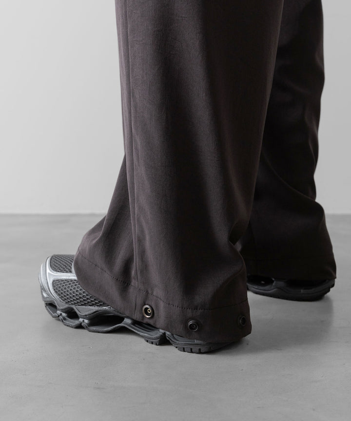 【ANTHEM A】POWDERY VISCOSE NO-BRAINER PANTS - BROWN