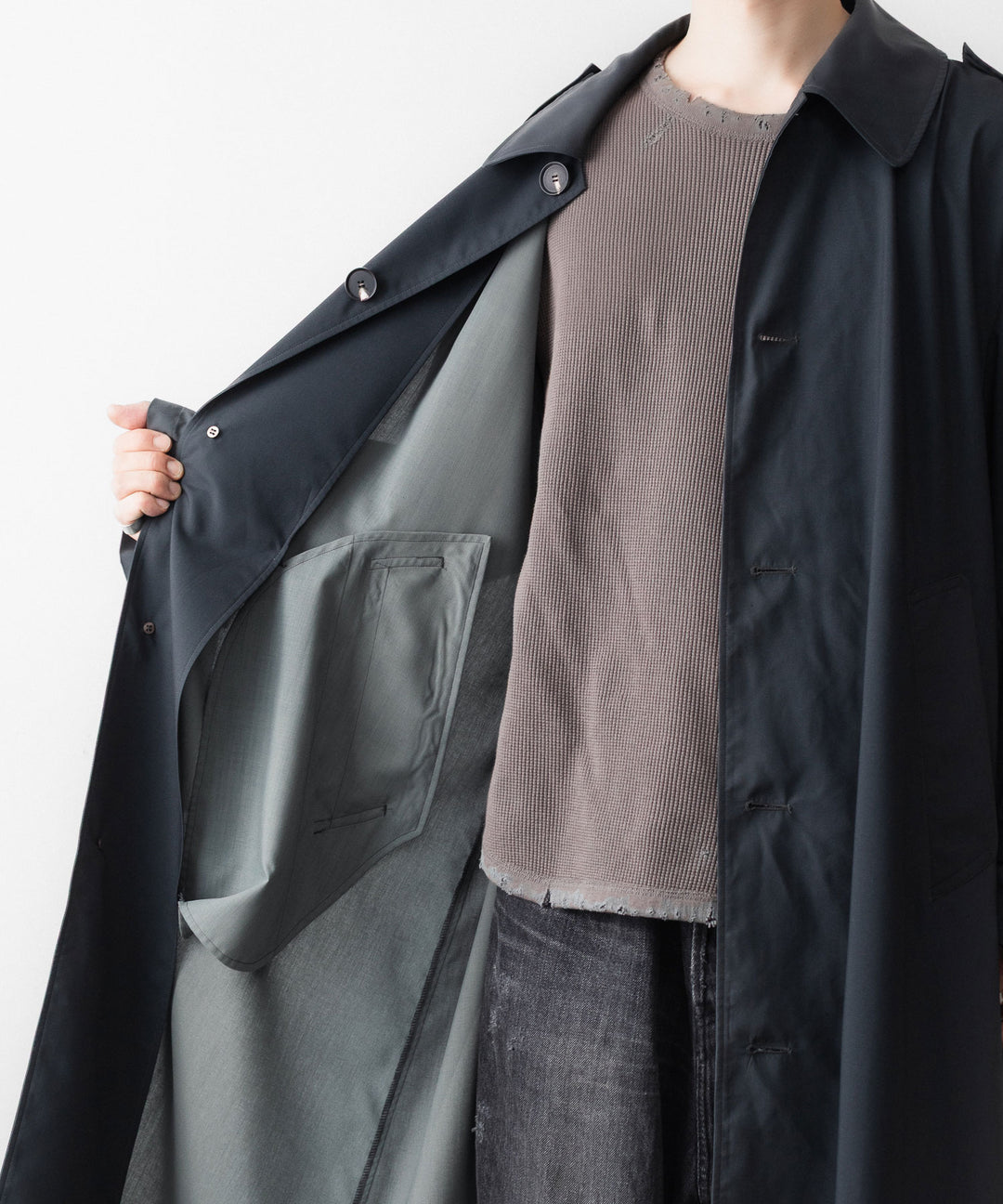 【SUBLATIONS】KIVULI PRINT LIGHT WEIGHT COAT - DARK KHAKI