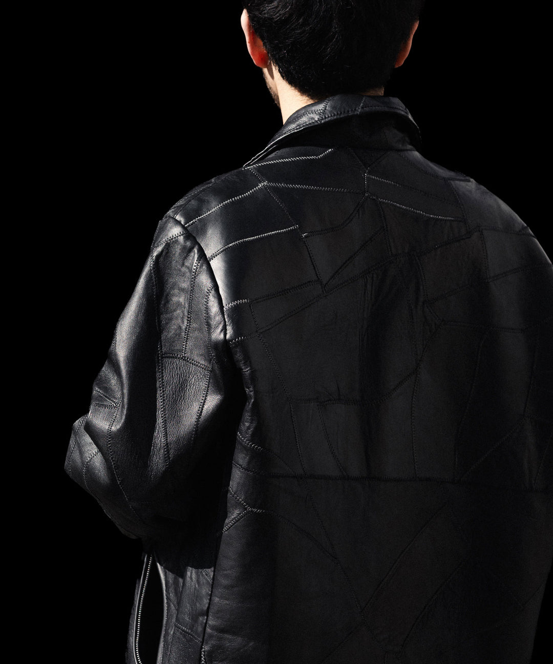 ANTHEM A アンセムエーのCOW LEATHER UNEVEN JACKETのBLACK 公式通販サイトsession福岡セレクトショップ