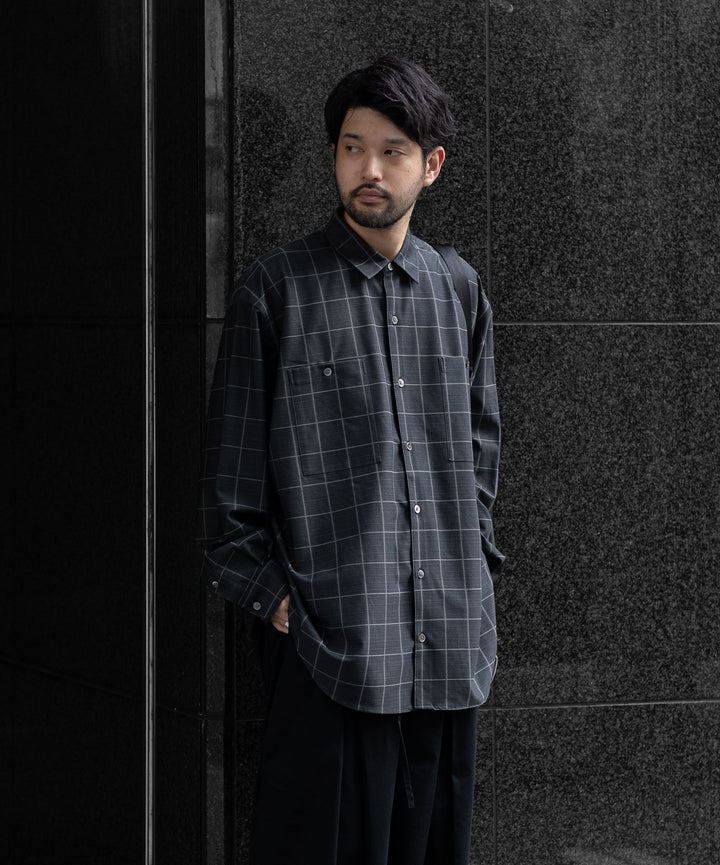 【KANEMASA PHIL.】カネマサのジャージーチャックシャツ FLANNEL CHECK JERSEY SHIRT - WP CHA 公式通販session福岡セレクトショップ