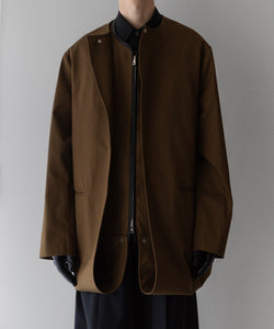 stein(シュタイン)の24SSコレクションCOTTON TWILL LAYERED JACKETの CAMEL