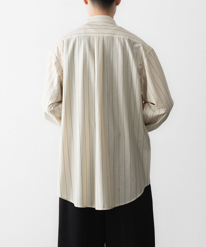 KANEMASA PHIL. カネマサフィルの46G STRIPE MODEST SHIRTのBEIGE NAVY 公式通販サイトsession福岡セレクトショップ