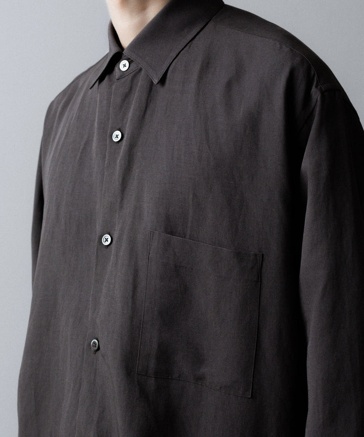 ssstein(シュタイン)のRAYON/LINEN OVERSIZED DOWN PAT SHIRT - CHARCOALの公式通販サイトsession福岡セレクトショップ