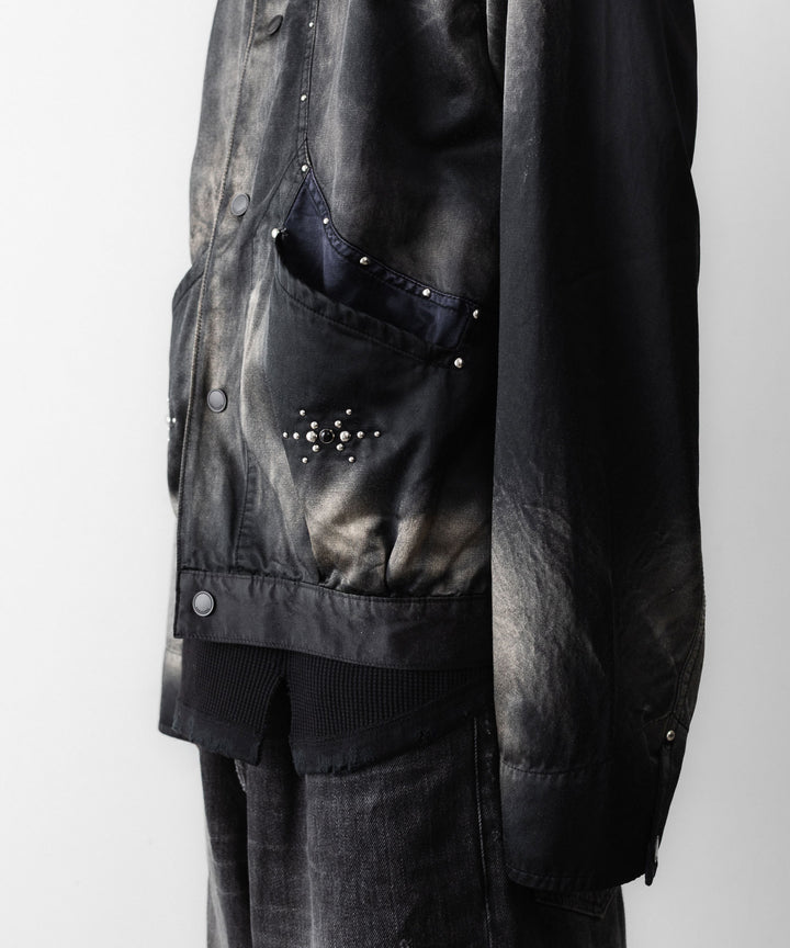 SUBLATIONS サブレーションズのRUSTY SATIN SPORTS JACKETのBLACK 公式通販サイトsession福岡セレクトショップ