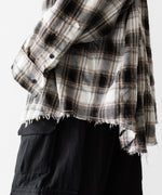 画像をギャラリービューアに読み込む, CODA -コーダのBEIGE GREY CHECKED WASHED THRASHED STRUCTURED SHIRTのBEIGE GREY CHECK公式通販サイトsession福岡セレクトショップ
