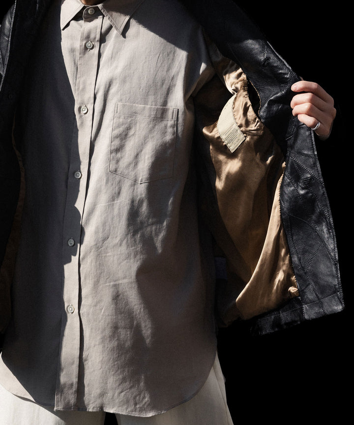 ANTHEM A アンセムエーのCOW LEATHER UNEVEN JACKETのBLACK 公式通販サイトsession福岡セレクトショップ
