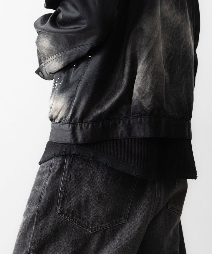 SUBLATIONS サブレーションズのRUSTY SATIN SPORTS JACKETのBLACK 公式通販サイトsession福岡セレクトショップ