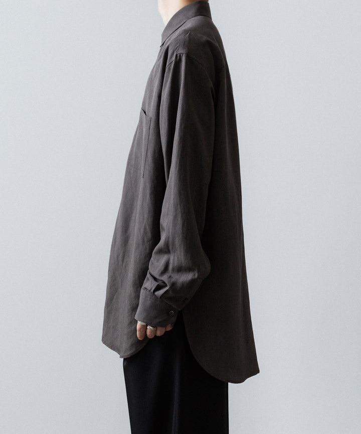 ssstein(シュタイン)のRAYON/LINEN OVERSIZED DOWN PAT SHIRT - CHARCOALの公式通販サイトsession福岡セレクトショップ