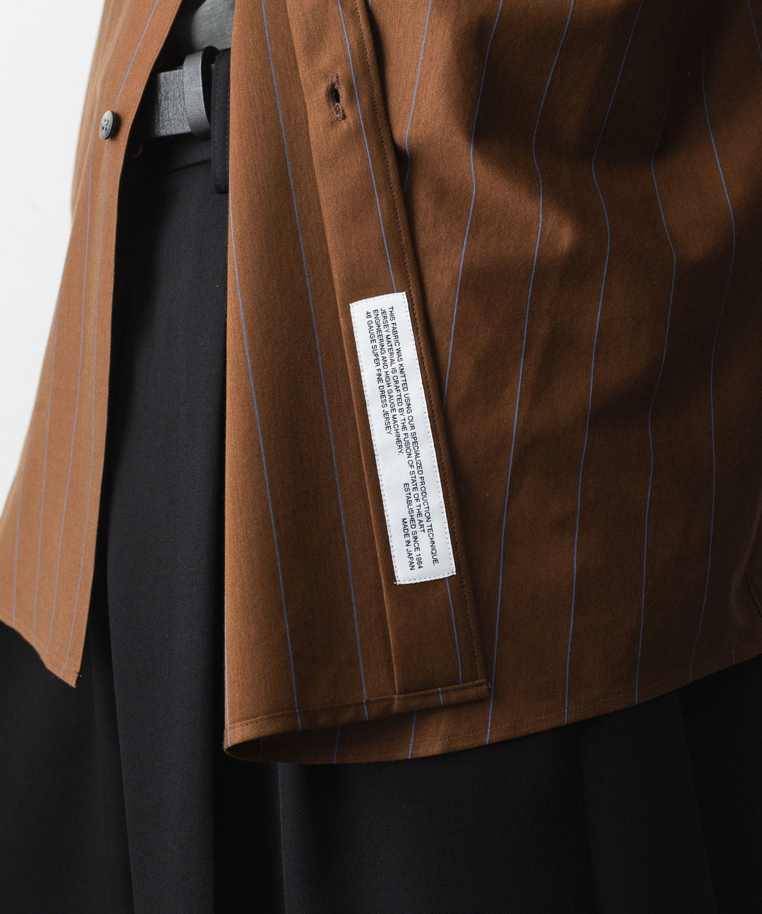 KANEMASA PHIL. カネマサフィルの46G STRIPE MODEST SHIRTのBROWN BLUE 公式通販サイトsession福岡セレクトショップ