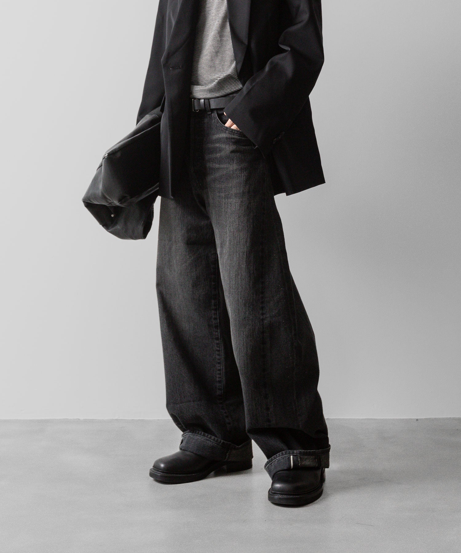 ssstein(シュタイン)の24AWコレクション DEFORMATION WIDE DENIM JEANS - BLACK 公式通販サイトsession福岡セレクトショップ