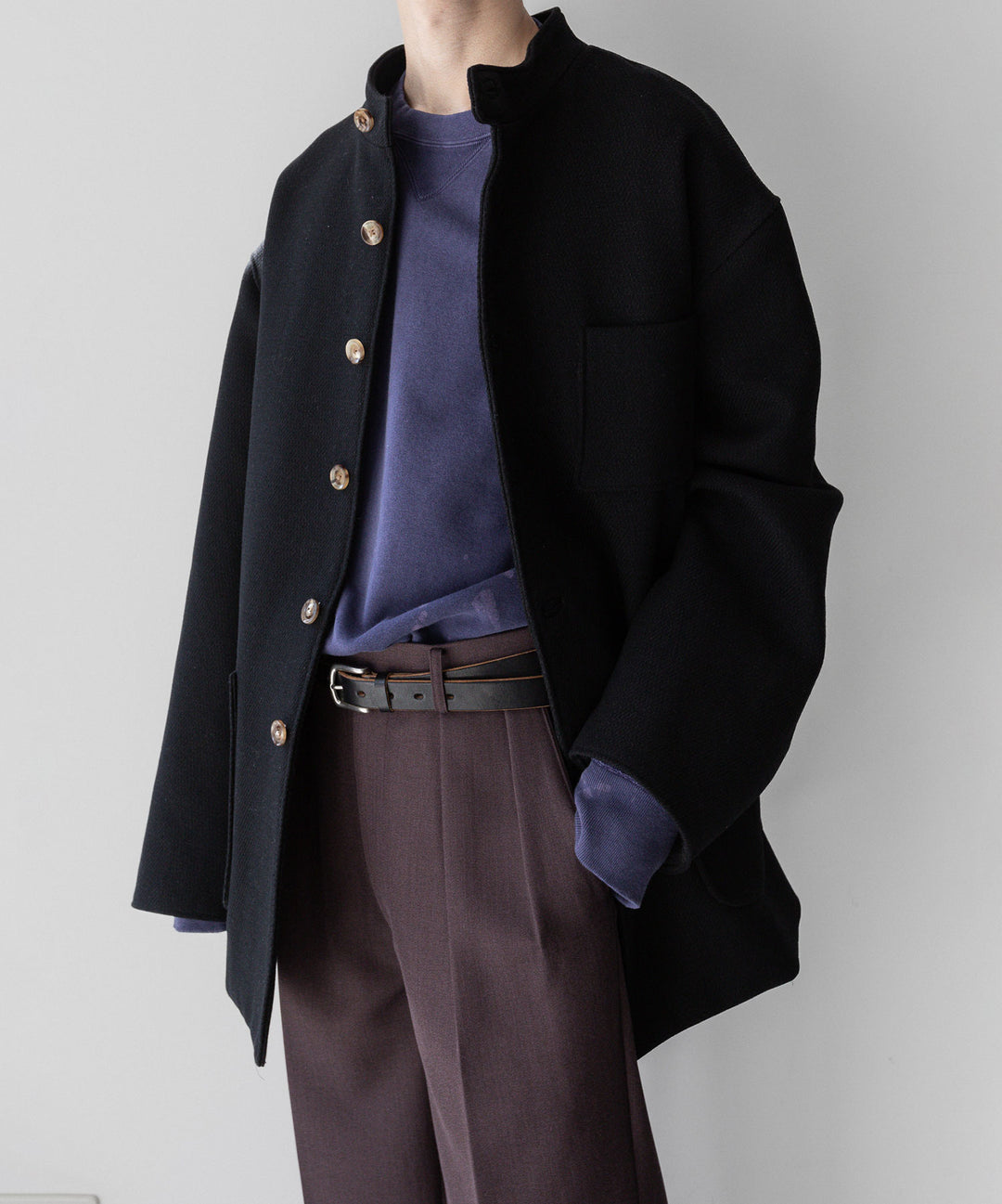 【INTÉRIM】LIMITED DIAGONAL COATIONG TWILL FORESTIERE - BLACK