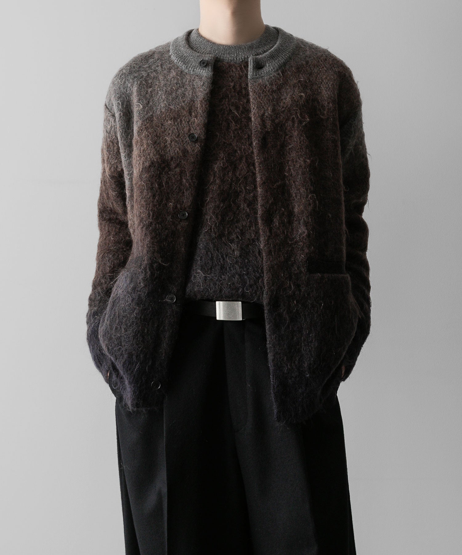 ssstein(シュタイン)の24AWコレクション GRADATION MOHAIR KNIT CARDIGAN - BROWN GREY GRADATION 公式通販サイトsession福岡セレクトショップ