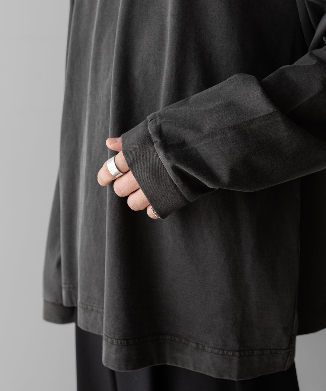 KANEMASA PHIL.-カネマサフィル36G LOW TWIST GARMENT DYE L/S TEEのCHARCOAL PIGMENT公式通販サイトsession福岡セレクトショップ