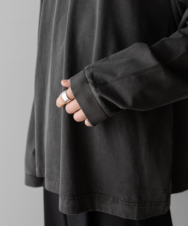 KANEMASA PHIL.-カネマサフィル36G LOW TWIST GARMENT DYE L/S TEEのCHARCOAL PIGMENT公式通販サイトsession福岡セレクトショップ