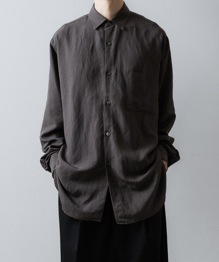 ssstein(シュタイン)のRAYON/LINEN OVERSIZED DOWN PAT SHIRT - CHARCOALの公式通販サイトsession福岡セレクトショップ