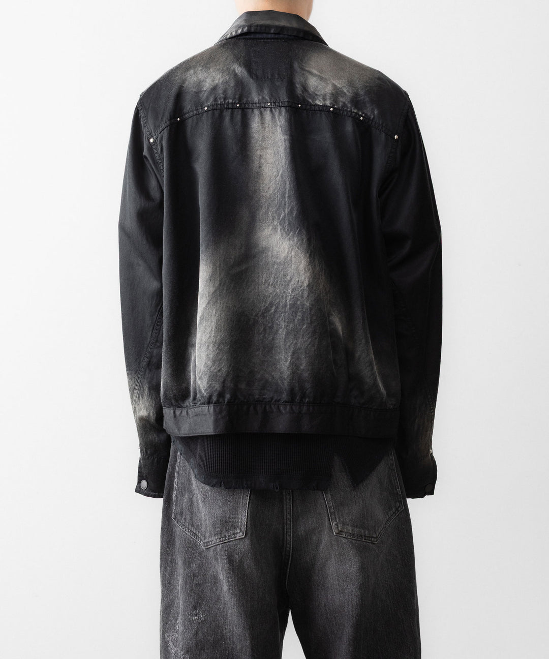 SUBLATIONS サブレーションズのRUSTY SATIN SPORTS JACKETのBLACK 公式通販サイトsession福岡セレクトショップ