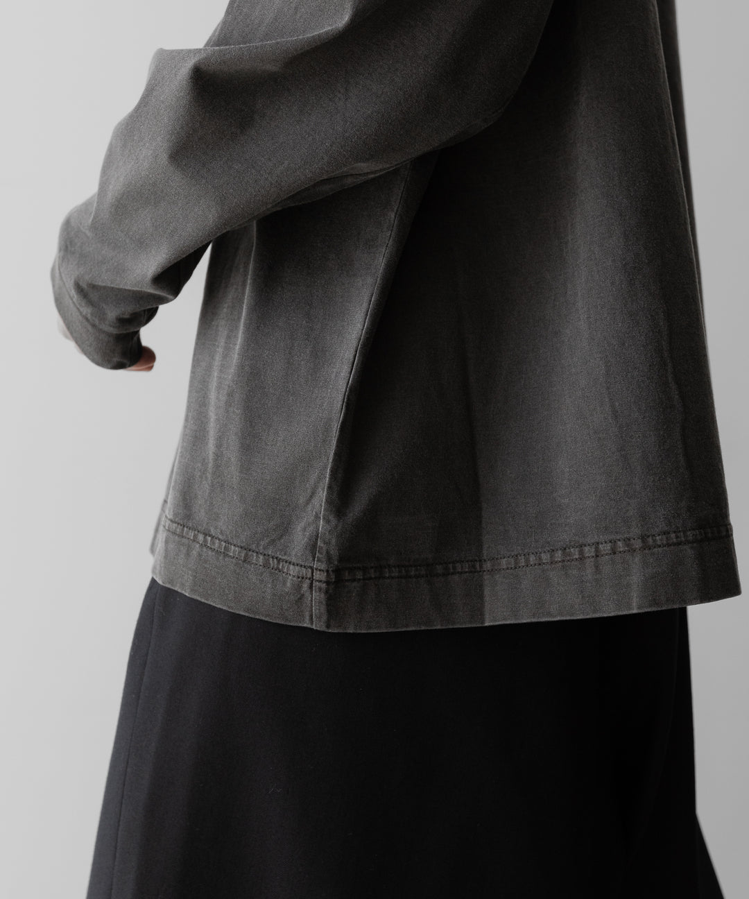 KANEMASA PHIL.-カネマサフィル36G LOW TWIST GARMENT DYE L/S TEEのCHARCOAL PIGMENT公式通販サイトsession福岡セレクトショップ