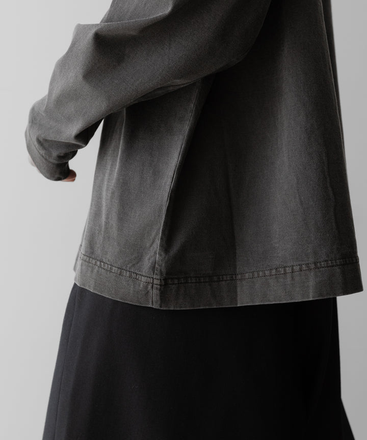KANEMASA PHIL.-カネマサフィル36G LOW TWIST GARMENT DYE L/S TEEのCHARCOAL PIGMENT公式通販サイトsession福岡セレクトショップ