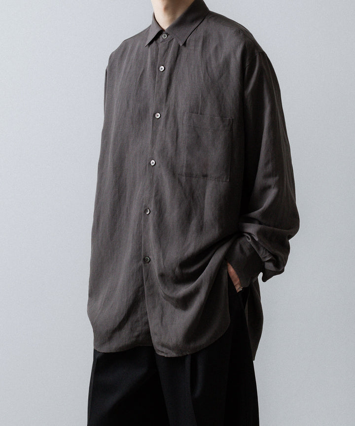 ssstein(シュタイン)のRAYON/LINEN OVERSIZED DOWN PAT SHIRT - CHARCOALの公式通販サイトsession福岡セレクトショップ