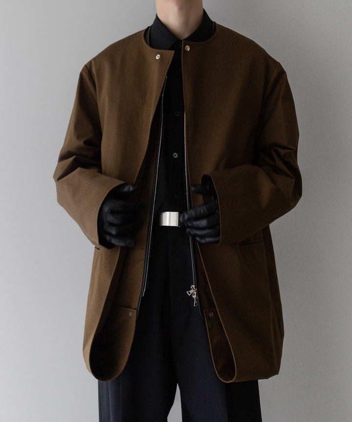 stein(シュタイン)の24SSコレクションCOTTON TWILL LAYERED JACKETの CAMEL