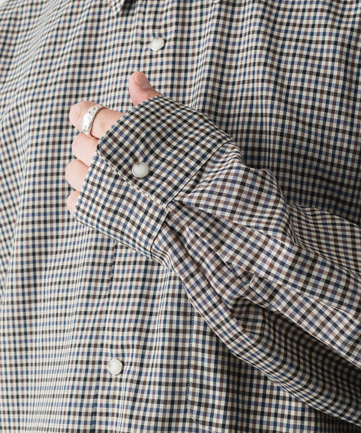 phebus- フィーバスのWOOL POLY TROPICAL SHIRTのMULTI GINGHAM公式通販サイトsession福岡セレクトショップ