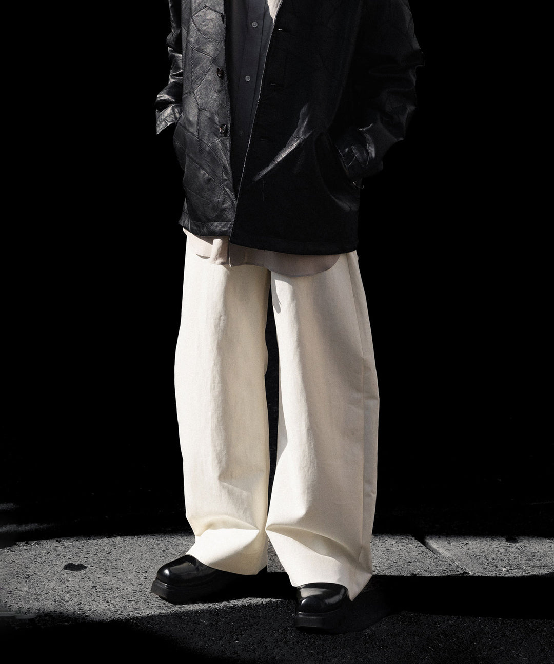 ssstein(シュタイン)のDOUBLE WEAVE COTTON ROUND PANTS - CREAMの公式通販サイトsession福岡セレクトショップ