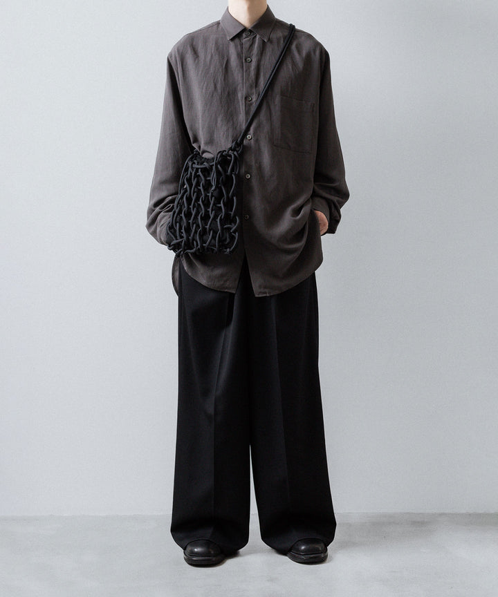ssstein(シュタイン)のEXTRA WIDE TROUSERS (2/60 WOOL GABARDINE) - BLACKの公式通販サイトsession福岡セレクトショップ
