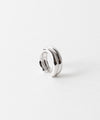 【THE OBJECT】NEON DOUBLE LINE SILVER RING - SILVER
