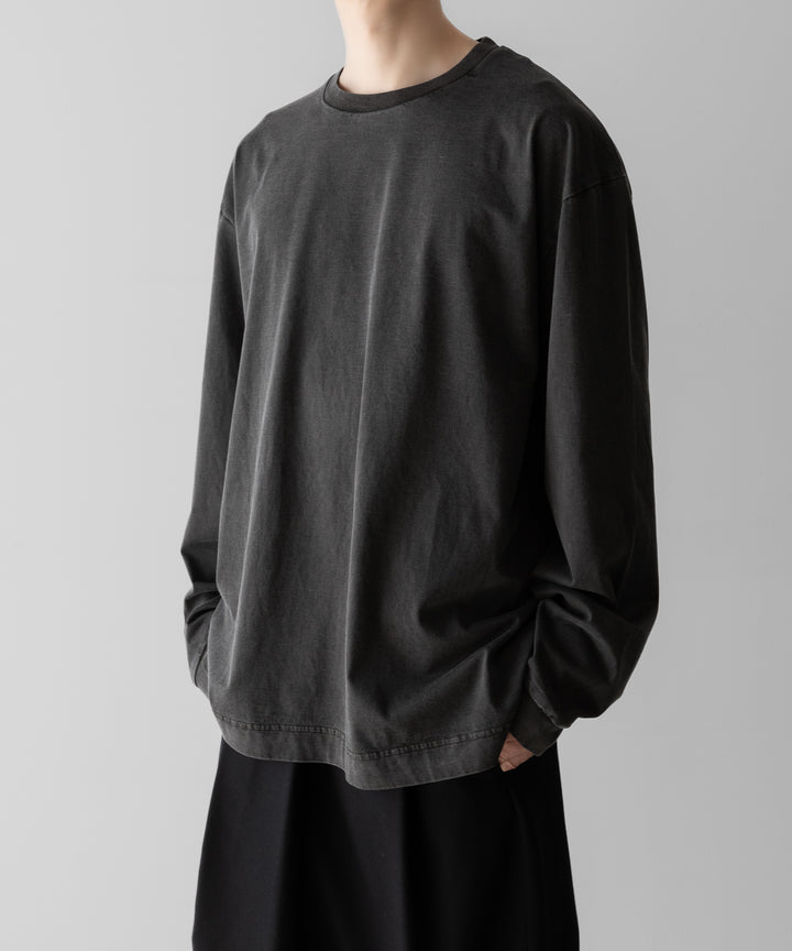 KANEMASA PHIL.-カネマサフィル36G LOW TWIST GARMENT DYE L/S TEEのCHARCOAL PIGMENT公式通販サイトsession福岡セレクトショップ