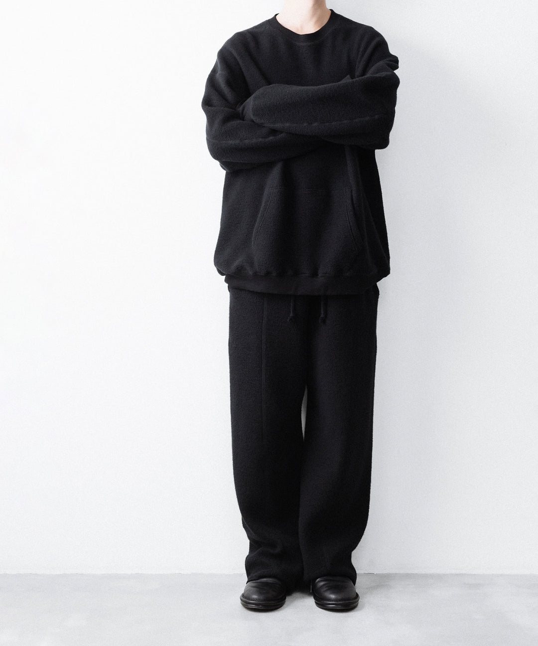 【phebus】REVERSIBLE JERSEY PANTS - BLACK