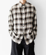画像をギャラリービューアに読み込む, CODA -コーダのBEIGE GREY CHECKED WASHED THRASHED STRUCTURED SHIRTのBEIGE GREY CHECK公式通販サイトsession福岡セレクトショップ
