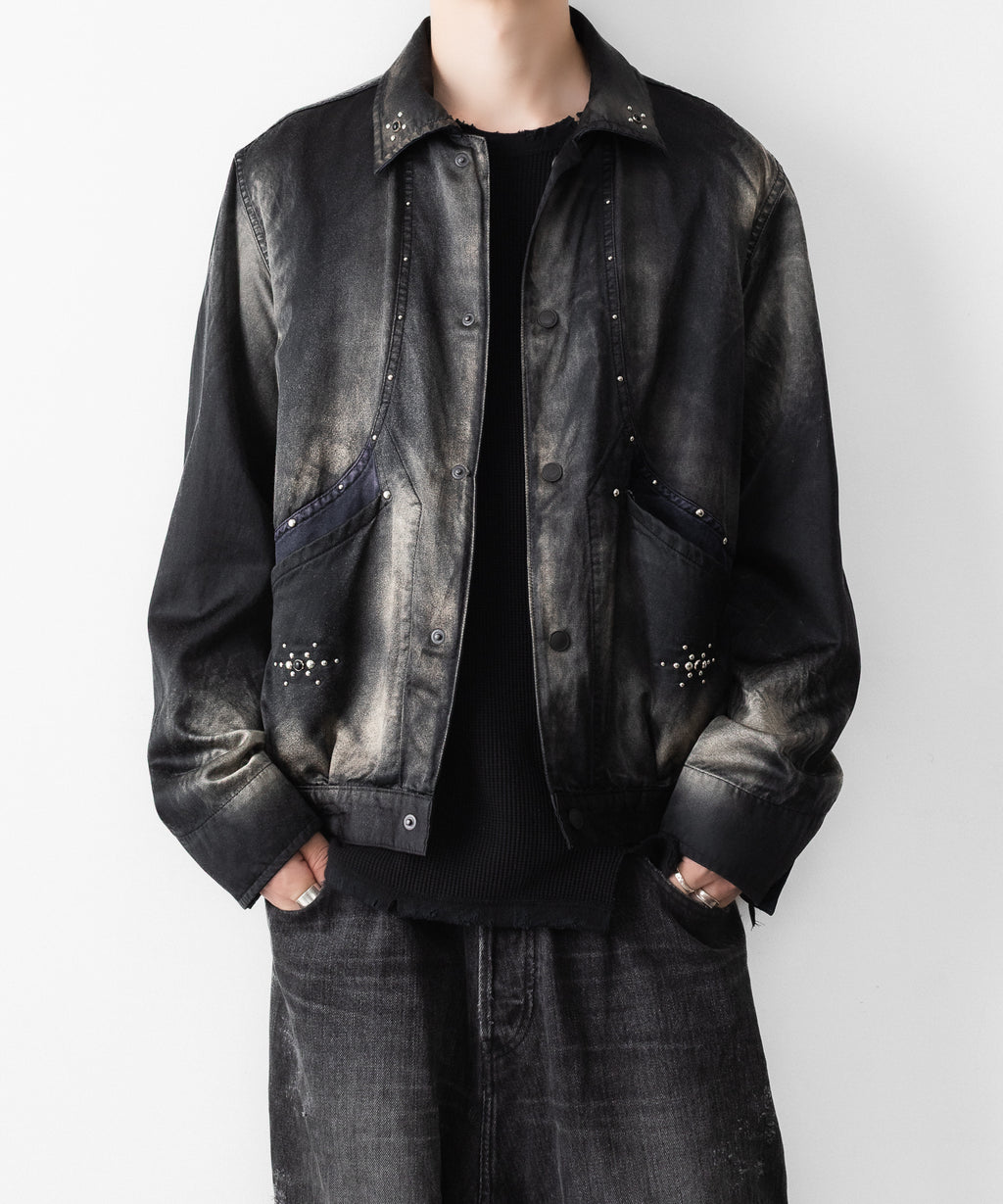 SUBLATIONS / サブレーションズ】RUSTY SATIN SPORTS JACKET - BLACK