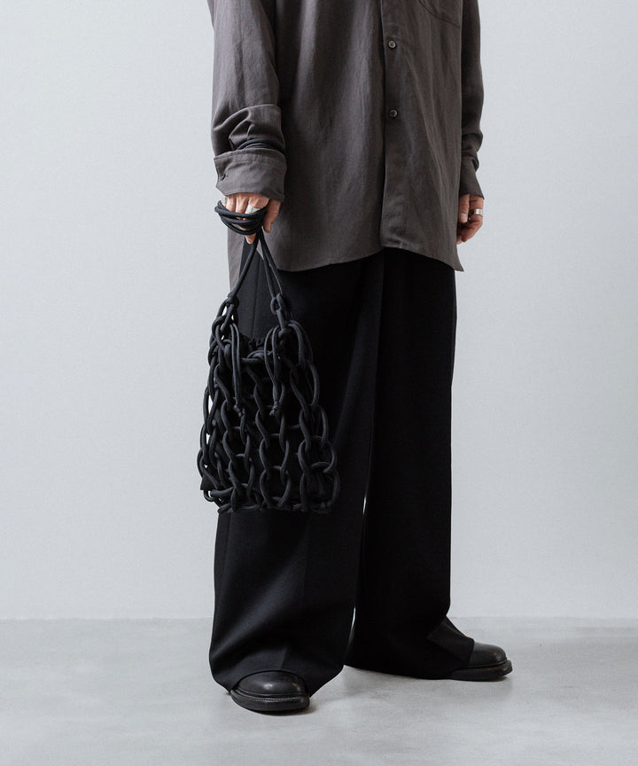 ssstein(シュタイン)のEXTRA WIDE TROUSERS (2/60 WOOL GABARDINE) - BLACKの公式通販サイトsession福岡セレクトショップ