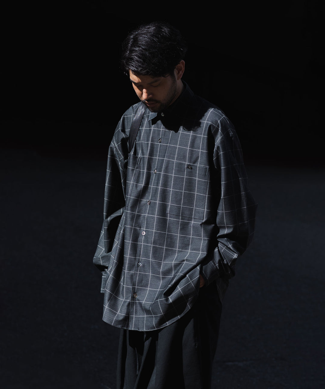 【KANEMASA PHIL.】カネマサのジャージーチャックシャツ FLANNEL CHECK JERSEY SHIRT - WP CHA 公式通販session福岡セレクトショップ