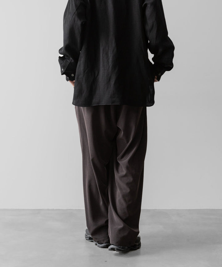 【ANTHEM A】POWDERY VISCOSE NO-BRAINER PANTS - BROWN