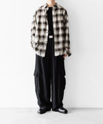 画像をギャラリービューアに読み込む, CODA -コーダのBEIGE GREY CHECKED WASHED THRASHED STRUCTURED SHIRTのBEIGE GREY CHECK公式通販サイトsession福岡セレクトショップ
