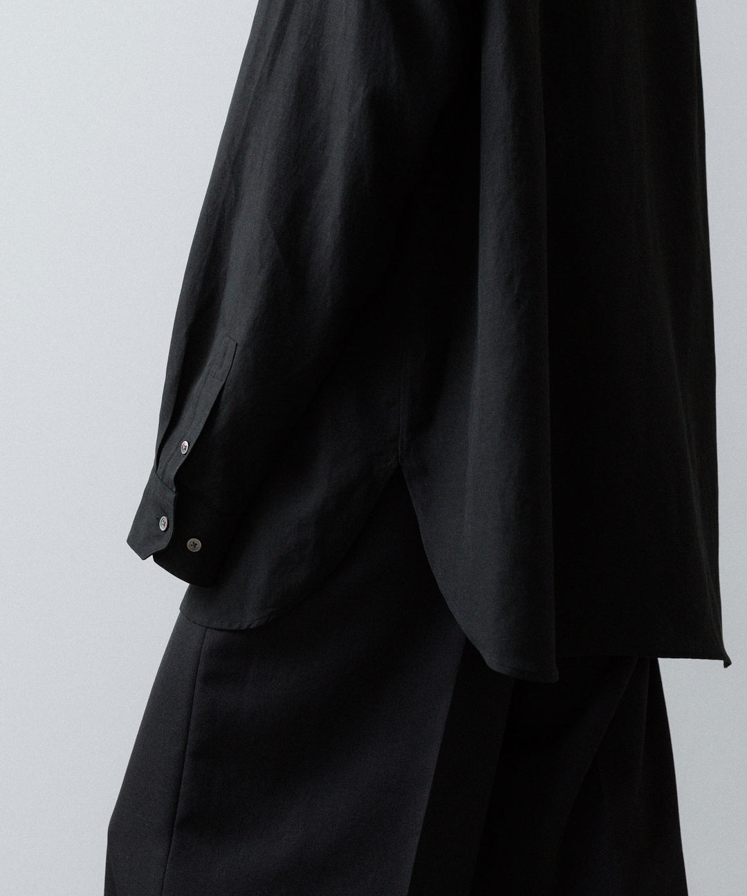 ssstein(シュタイン)のRAYON/LINEN OVERSIZED DOWN PAT SHIRT - BLACKの公式通販サイトsession福岡セレクトショップ