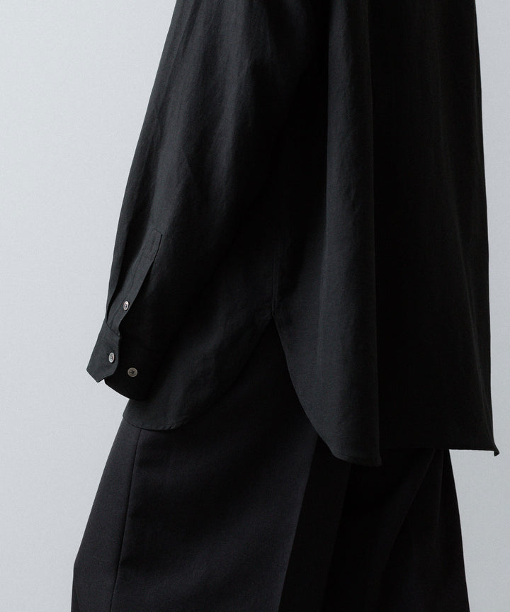 ssstein(シュタイン)のRAYON/LINEN OVERSIZED DOWN PAT SHIRT - BLACKの公式通販サイトsession福岡セレクトショップ