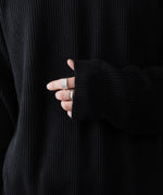 画像をギャラリービューアに読み込む, INTÉRIM - インテリムのWOOL SILK CASHMERE DEAD STOCK YARN DOUBLE RIB CREW SWEATERのBLACK公式通販サイトsession福岡セレクトショップ
