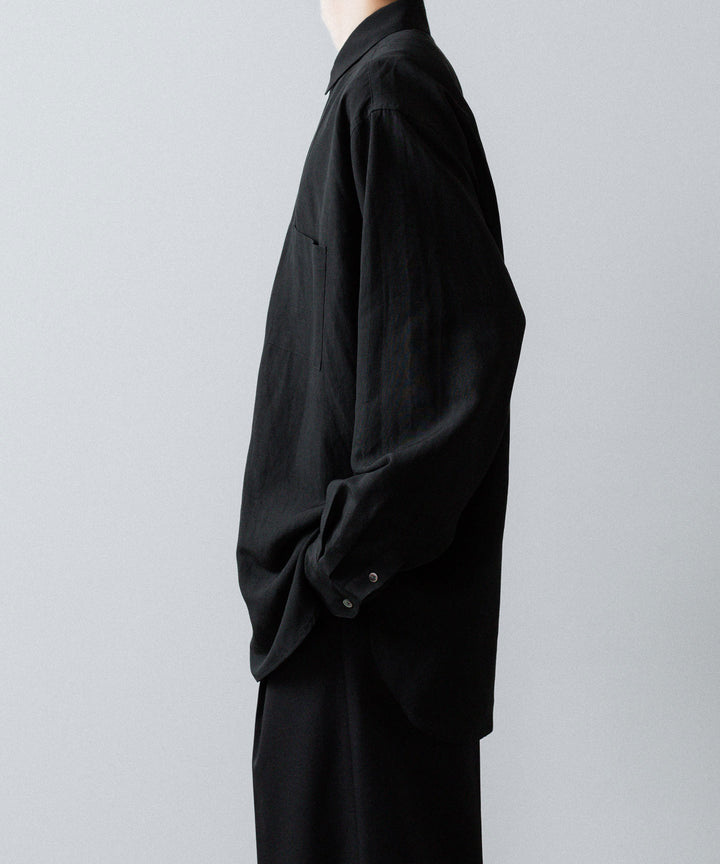 ssstein(シュタイン)のRAYON/LINEN OVERSIZED DOWN PAT SHIRT - BLACKの公式通販サイトsession福岡セレクトショップ