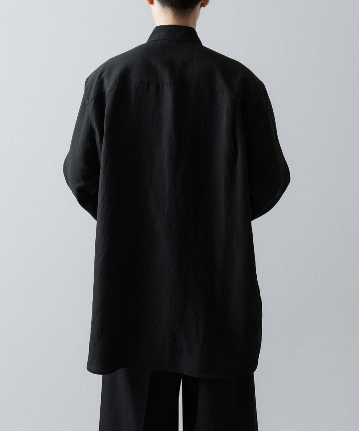 ssstein(シュタイン)のRAYON/LINEN OVERSIZED DOWN PAT SHIRT - BLACKの公式通販サイトsession福岡セレクトショップ