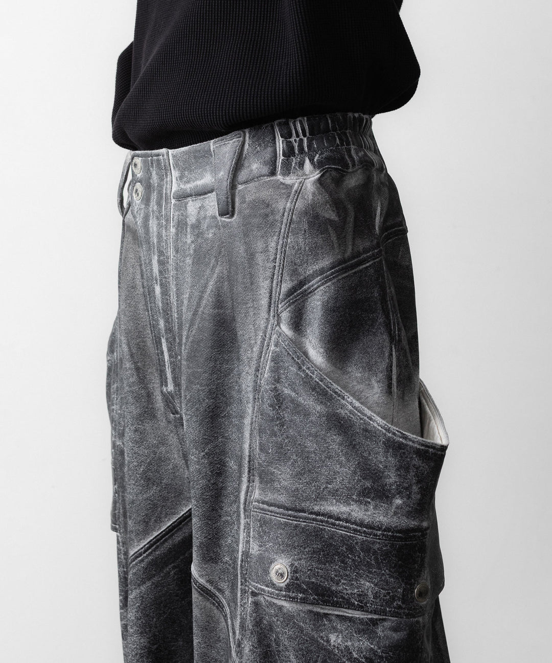 SUBLATIONS サブレーションズのCRACKING COATED BANANA CUTTING PANTSのHEATHER GRAY BASE 公式通販サイトsession福岡セレクトショップ